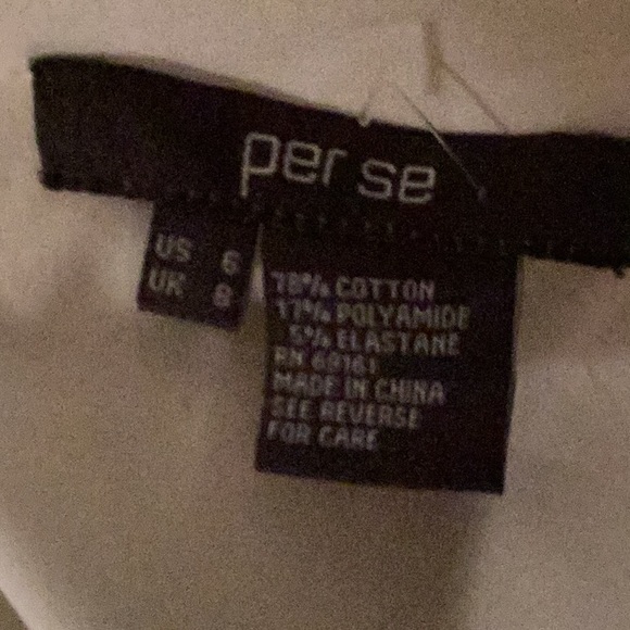 PER SE white, long sleeves, button down, gather pleated waist, elegant shirt # 6 - Picture 10 of 10